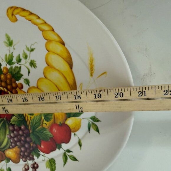 Brookpark Melamine Oval Serving Tray VTG Harvest Cornucopia Retro Thanksgiving - Picture 6 of 10